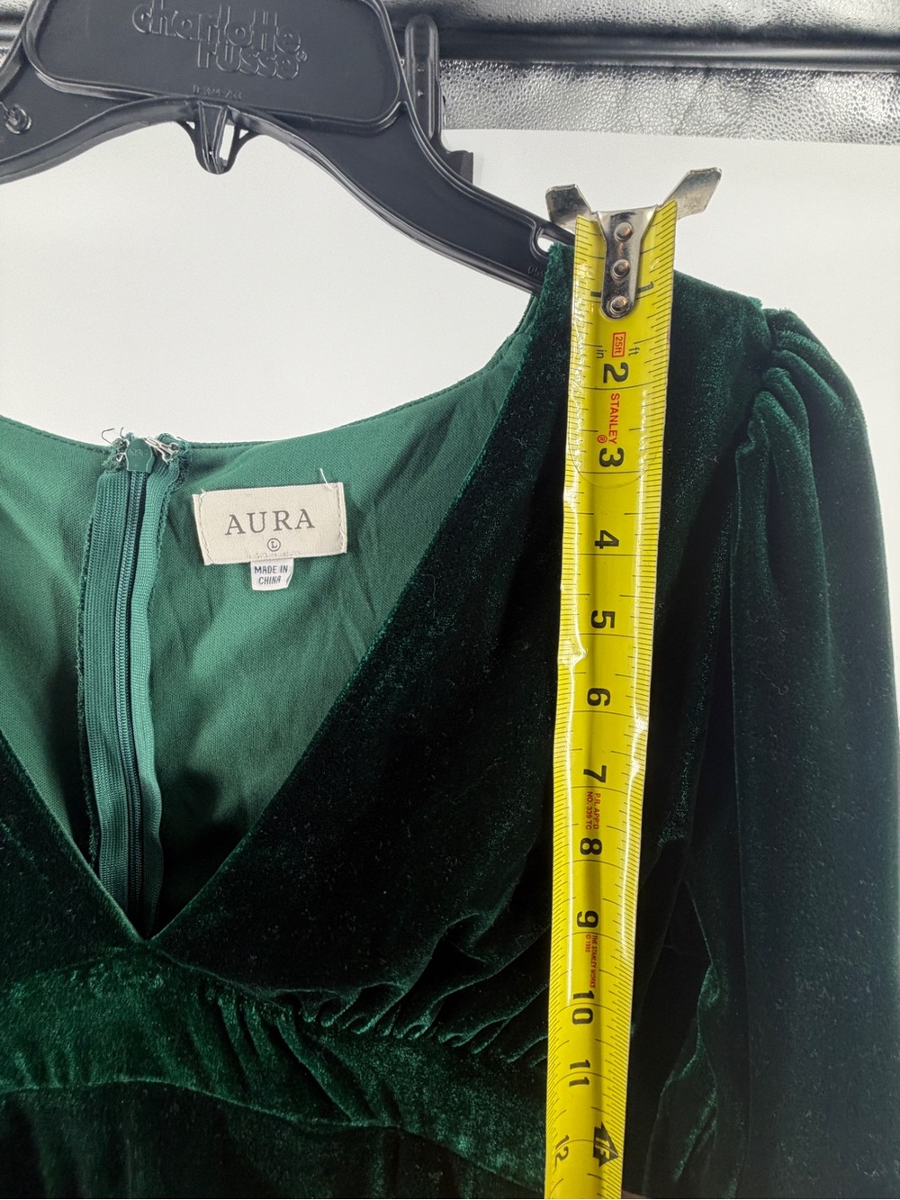 Velvet Green Dress Size Large from Red Dress Boutique - Picture 7 of 10